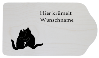 Frühstücksbrett Schmusekatzen personalisiert...