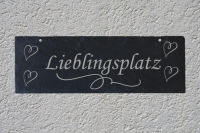 Türschild 30x10 "Lieblingsplatz"