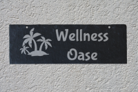 Türschild 30x10 "Wellness Oase"