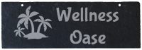 Türschild 30x10 "Wellness Oase"