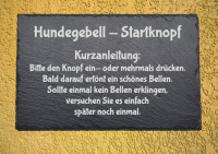 Klingelschild "Hundegebell - Startknopf"